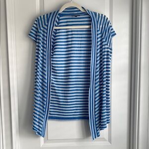 Express Blue and White Striped Vest